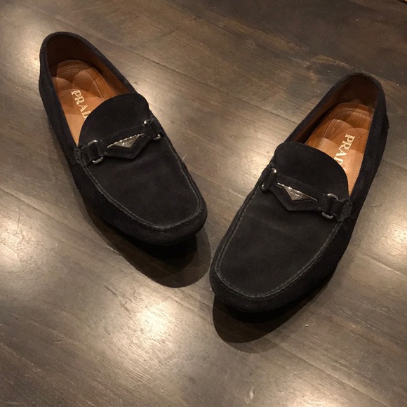 prada loafers suede